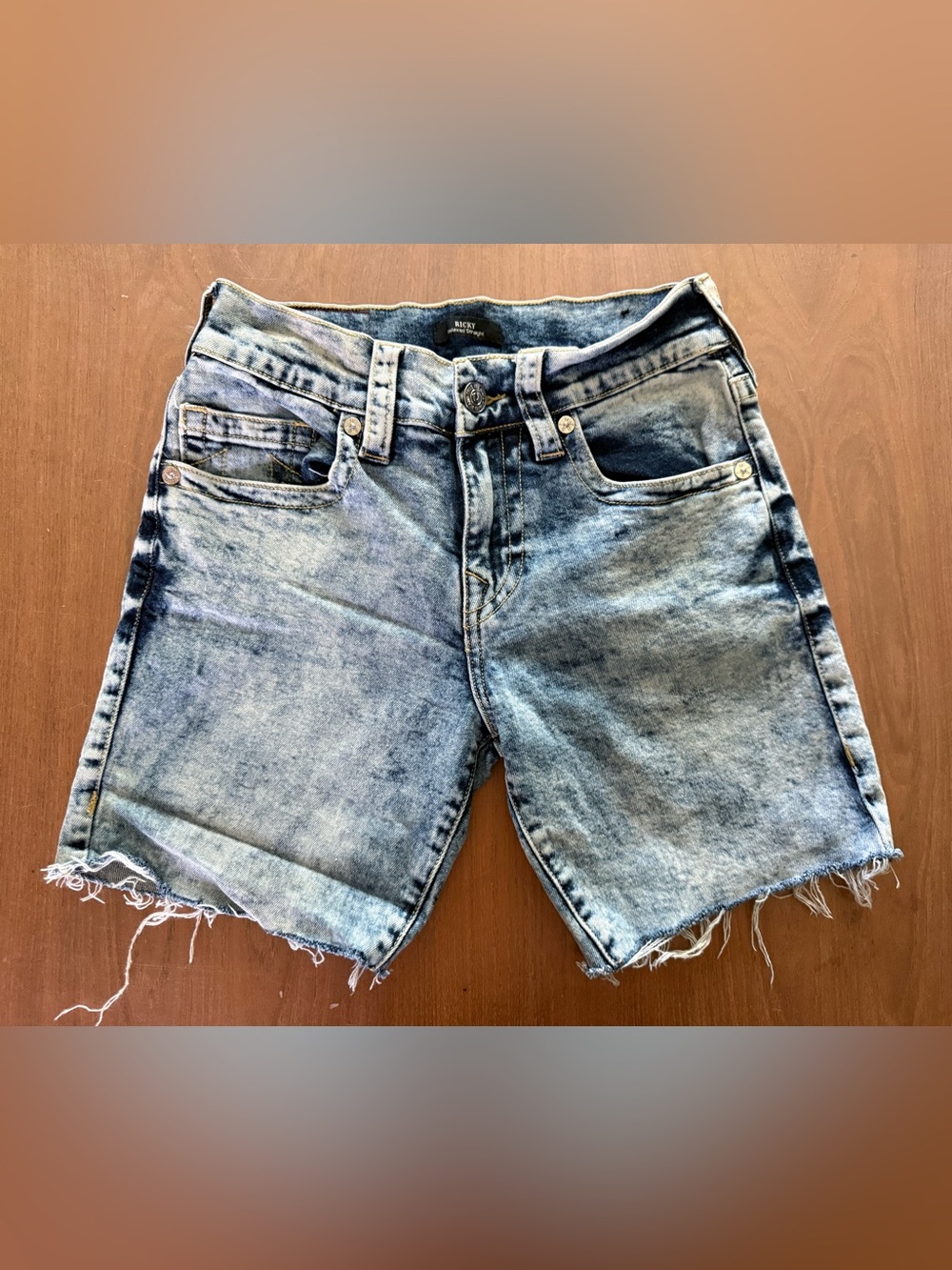 True Religion Ricky Relaxed Straight Cutoff Denim Jorts Men’s 30 Blue